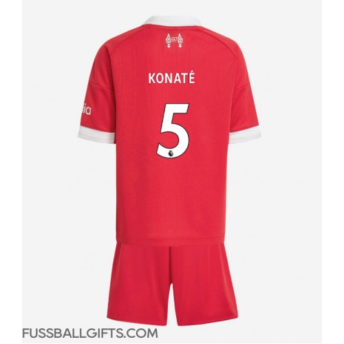 Liverpool Ibrahima Konate #5 Fußballbekleidung Heimtrikot Kinder 2025-26 Kurzarm (+ kurze hosen)